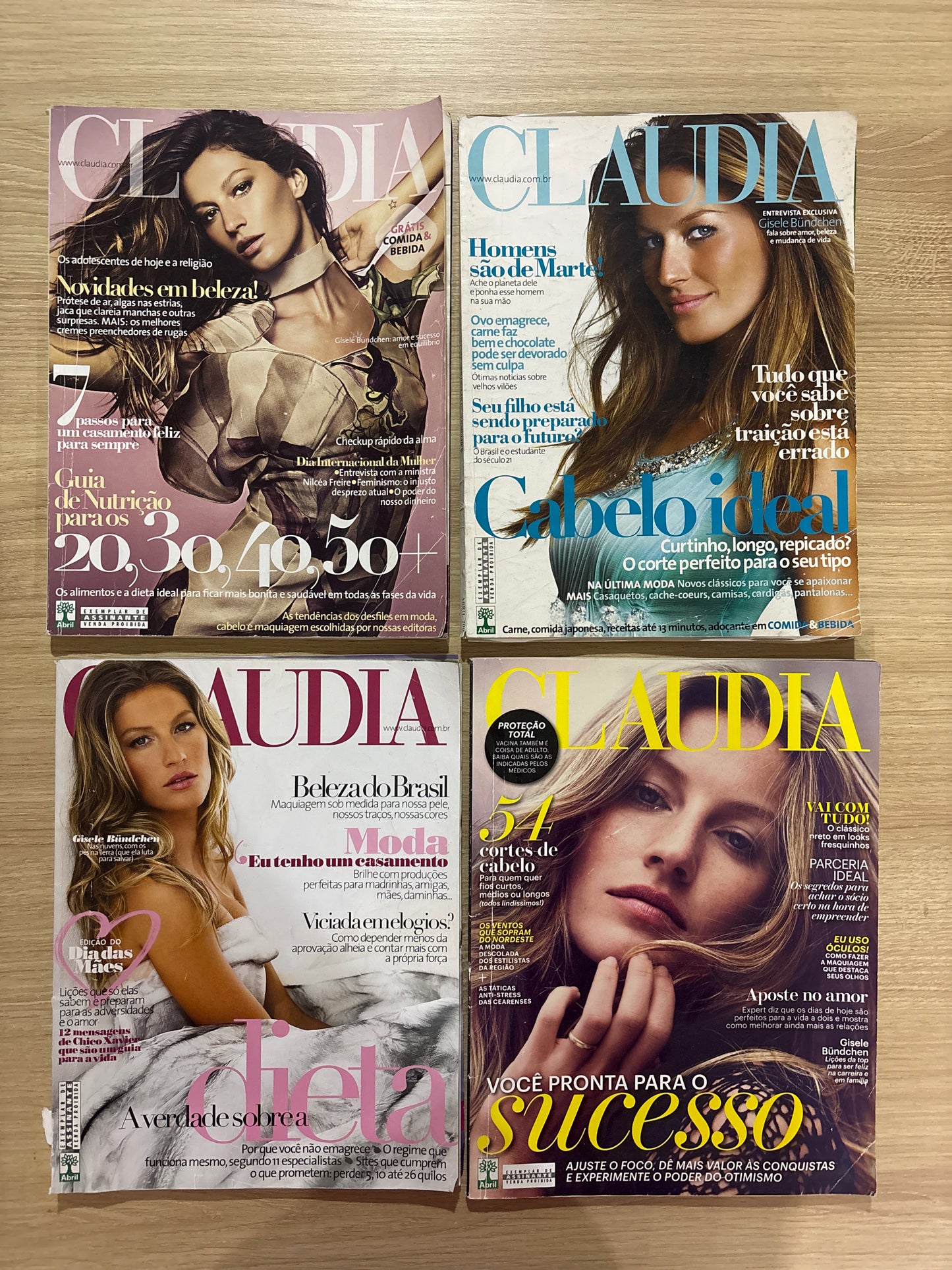 Revista Claudia - Combo Gisele Bundchen