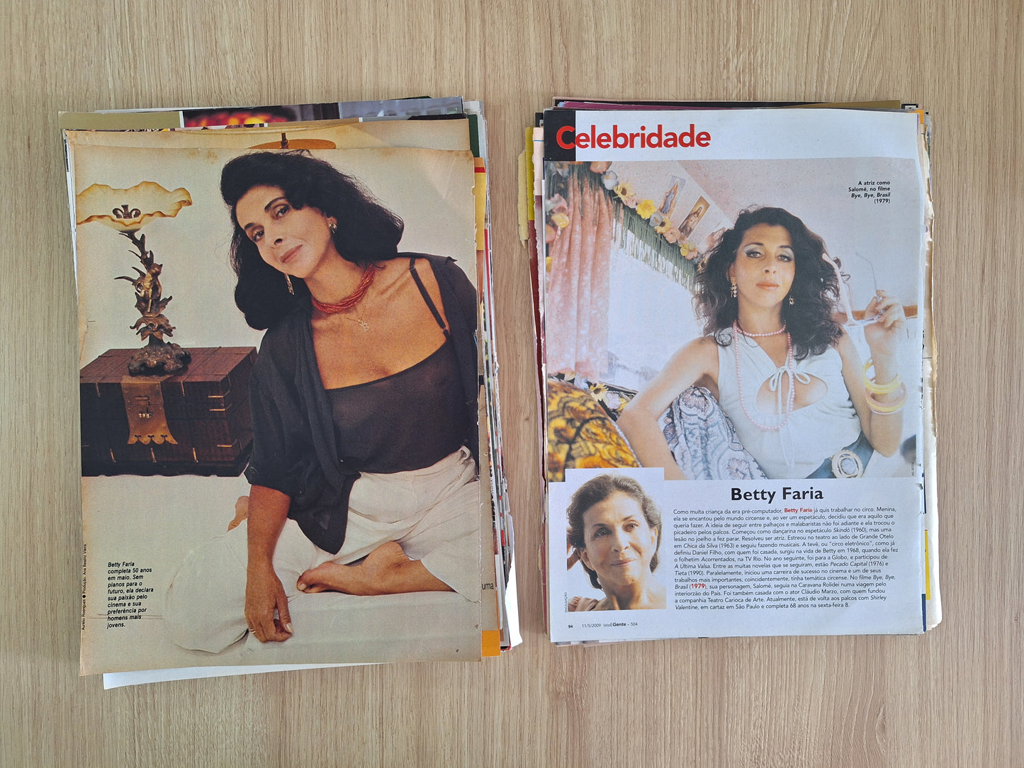 Betty Faria - Material de revistas