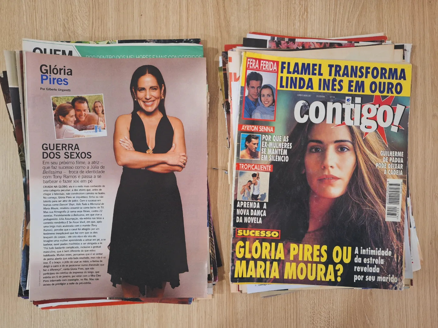Glória Pires Material de revistas