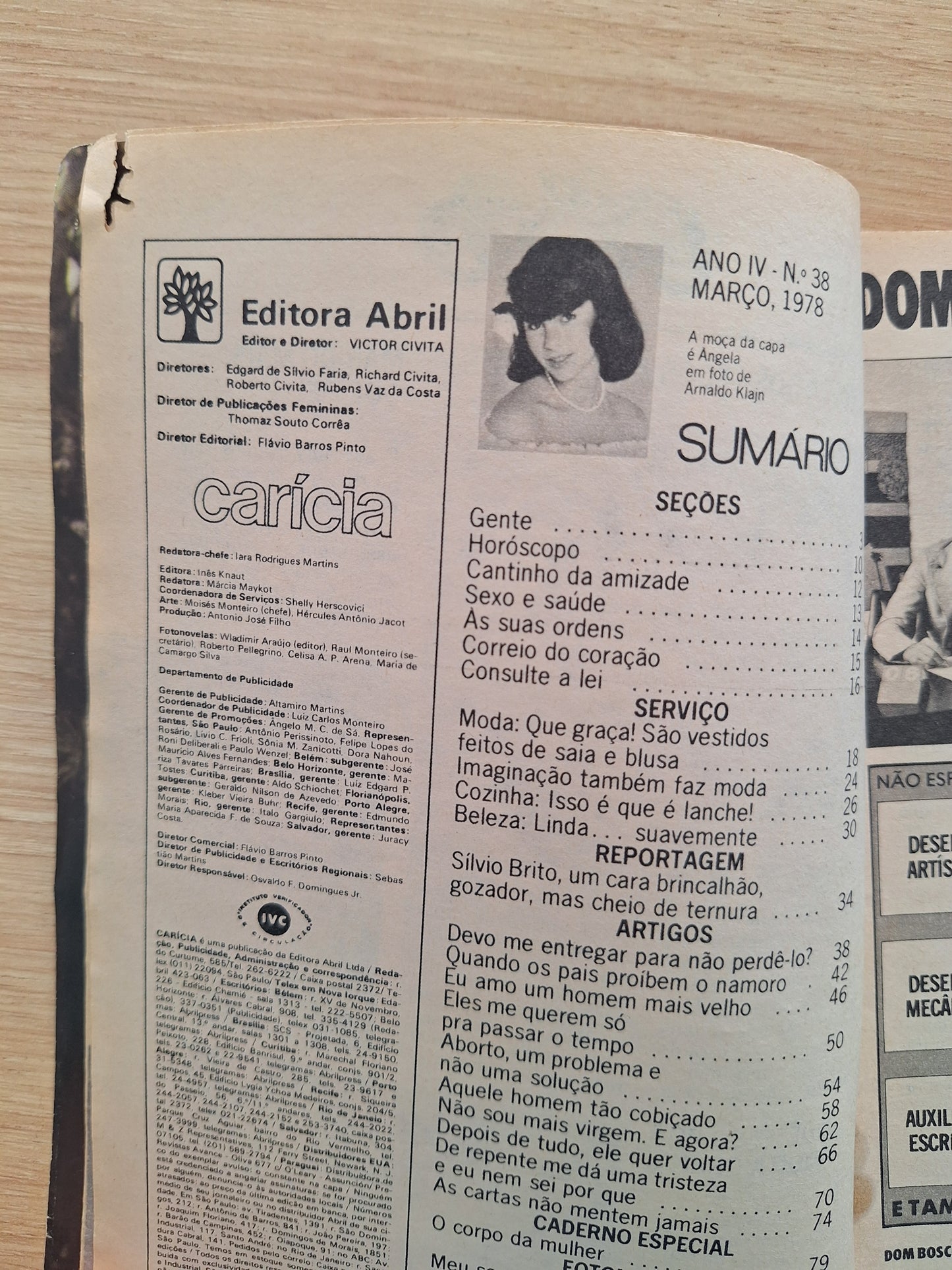 Revista Carícia Nº 38 (1978)