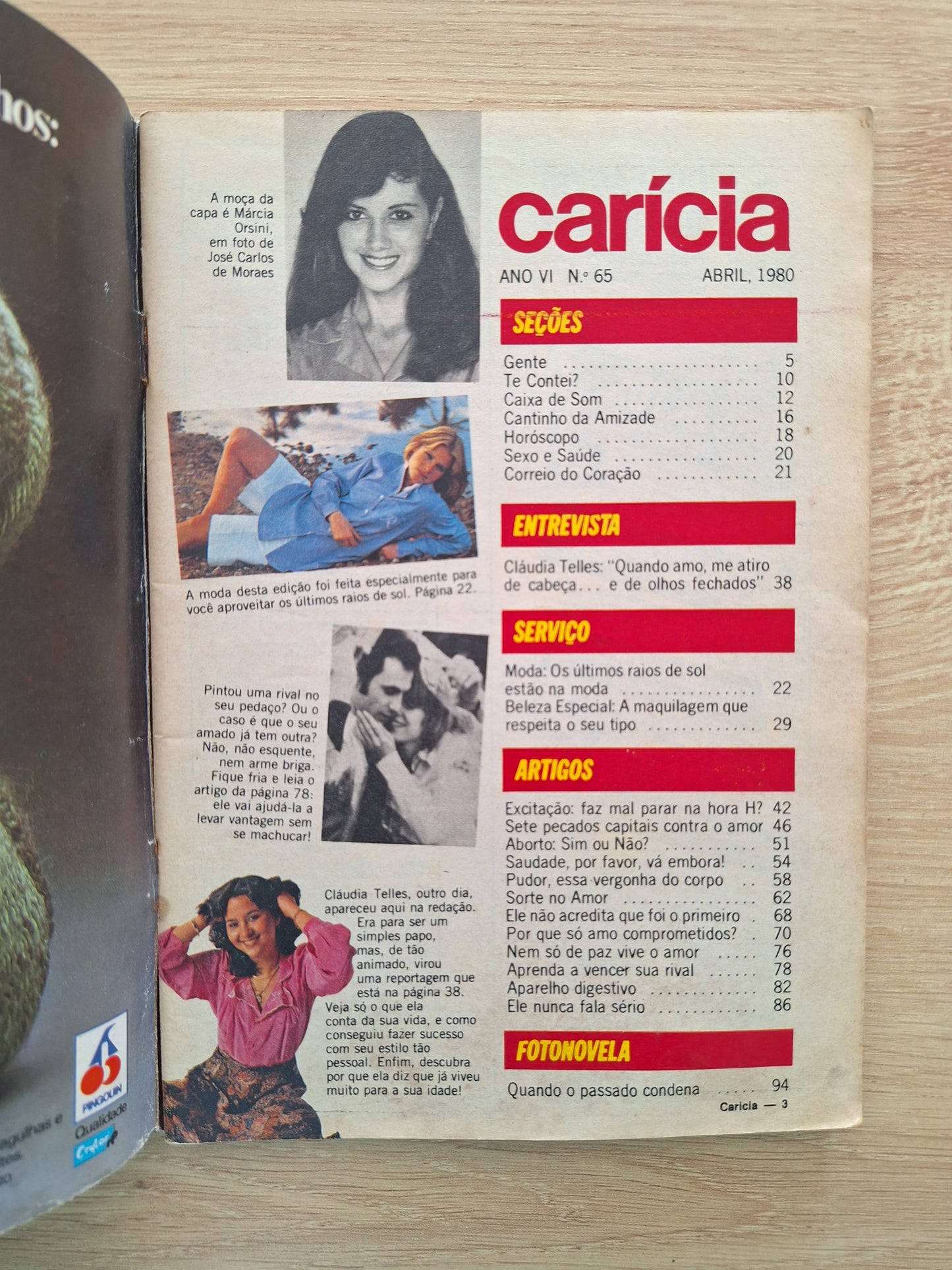 Revista Carícia Nº 65 (1980)
