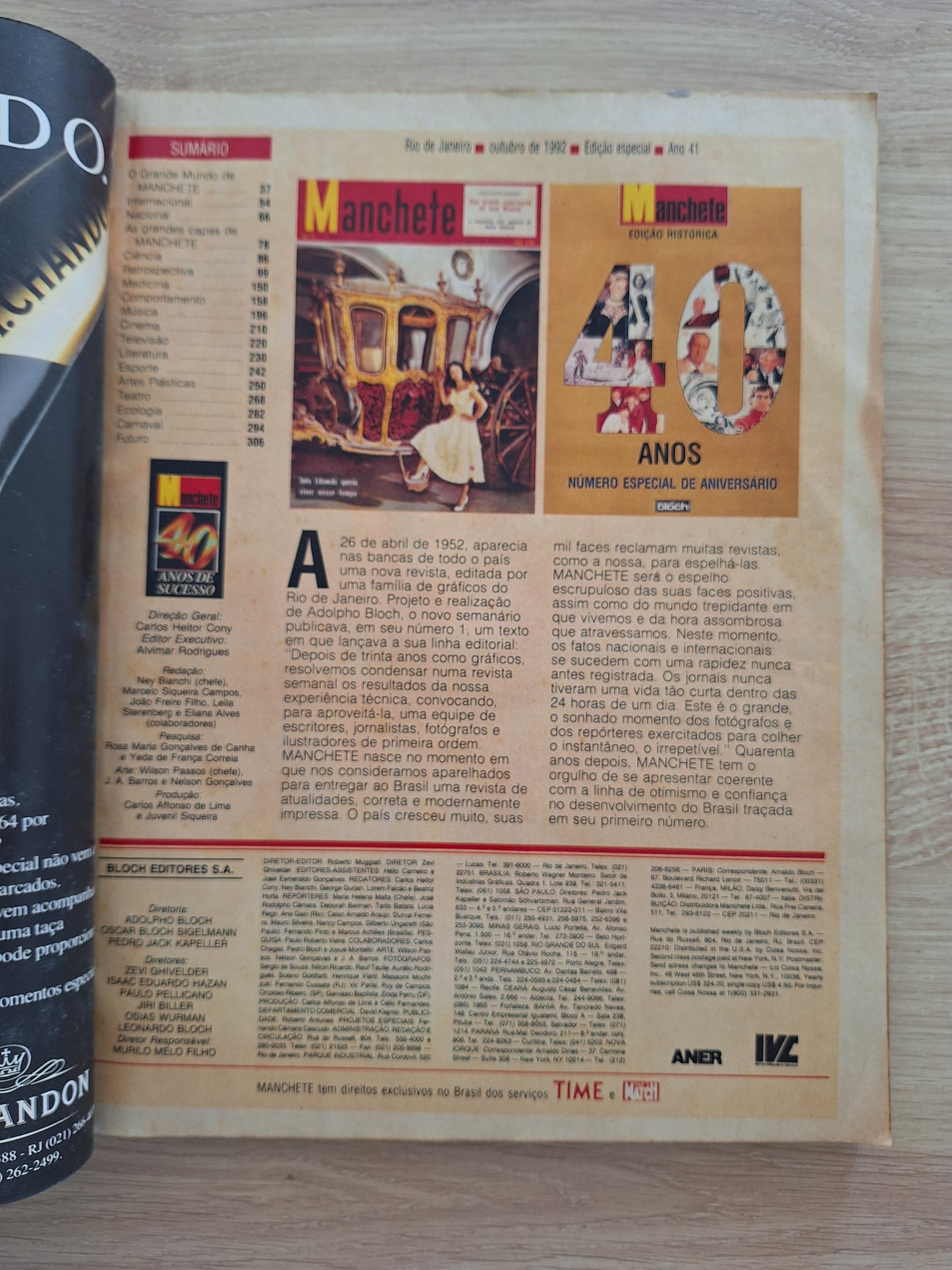 Revista Manchete Edição Histórica 40 anos (1992)
