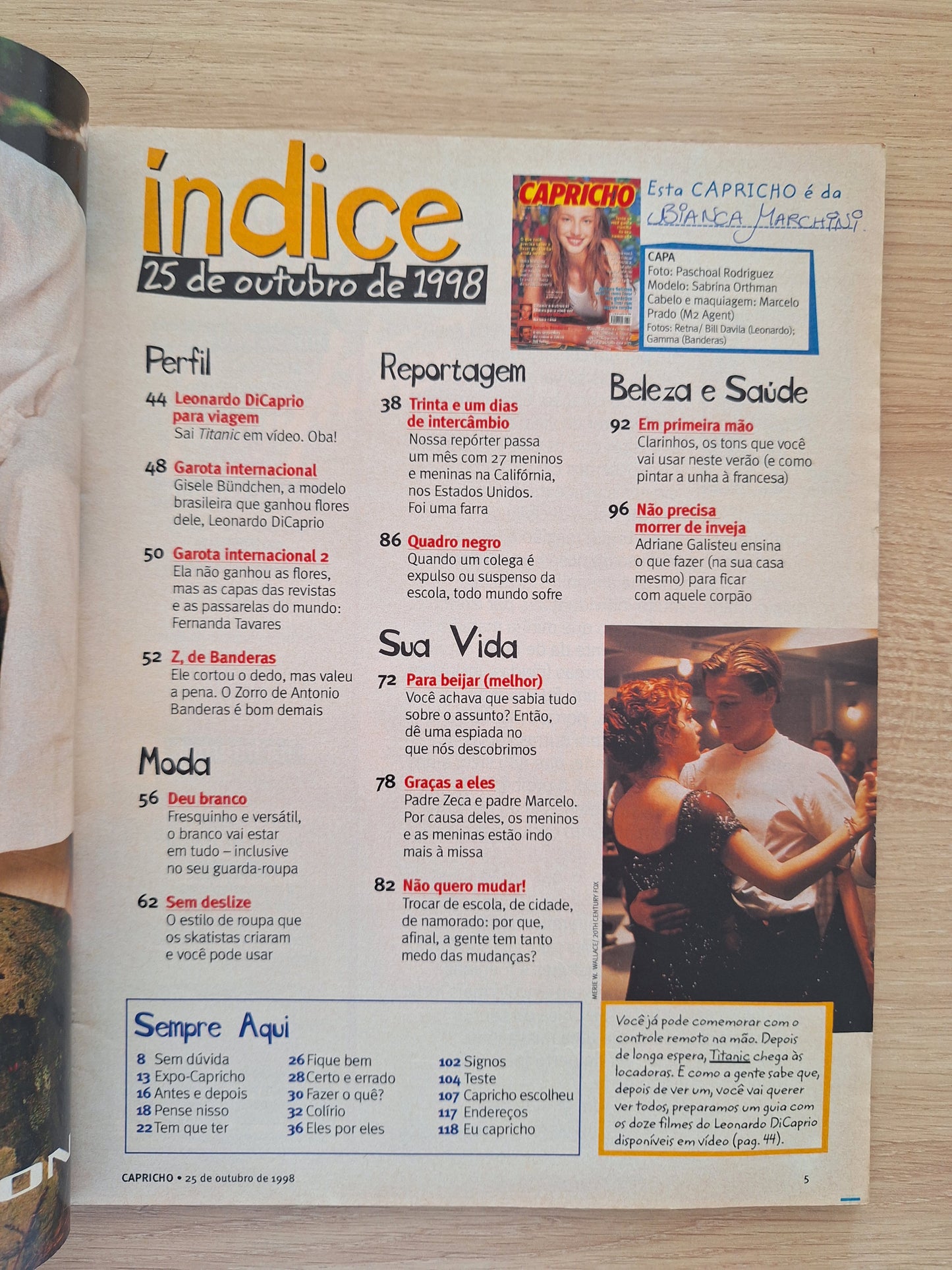 Revista Capricho 795 (1998)