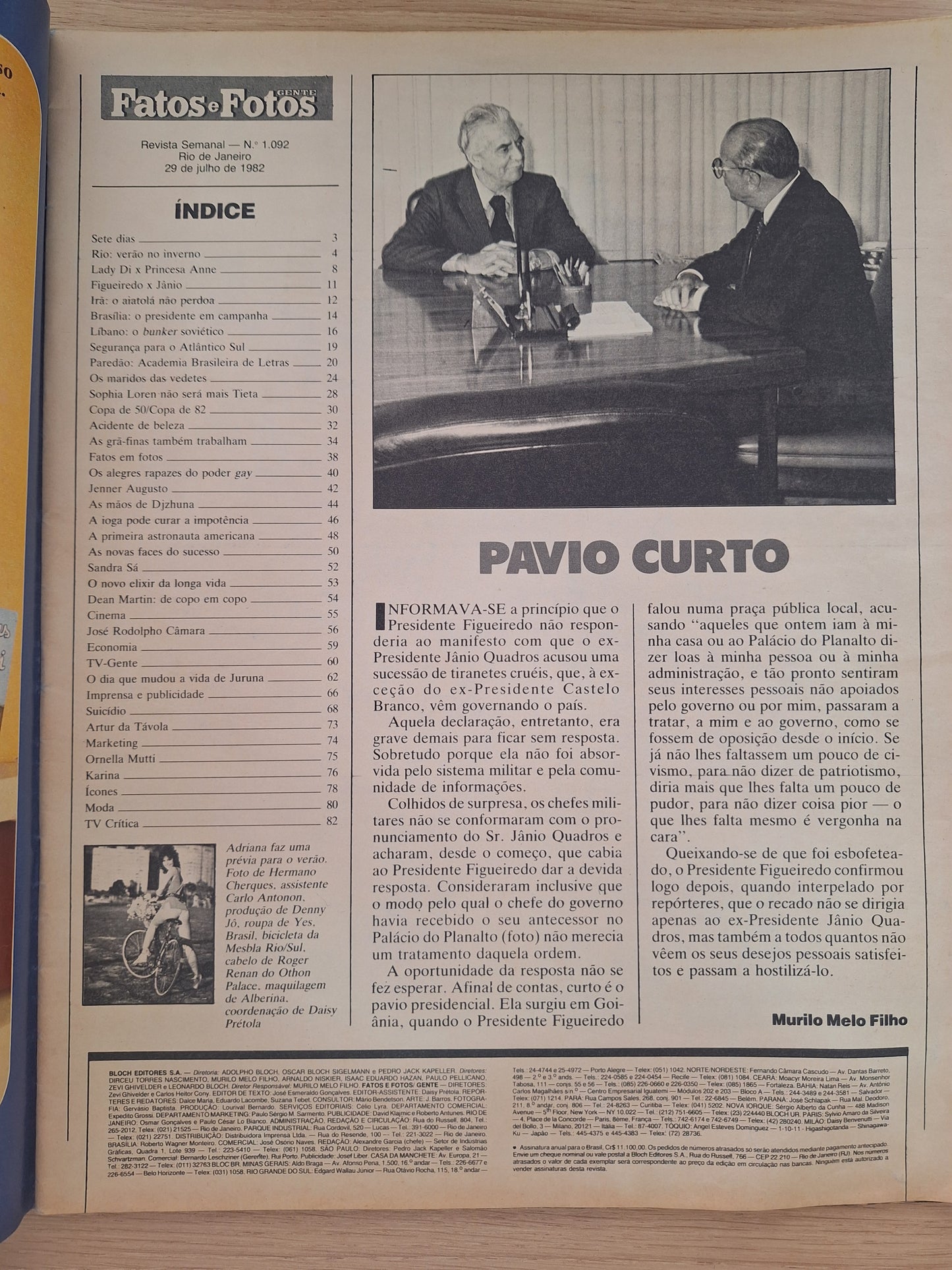 Revista Fatos e Fotos 1092 (1982)