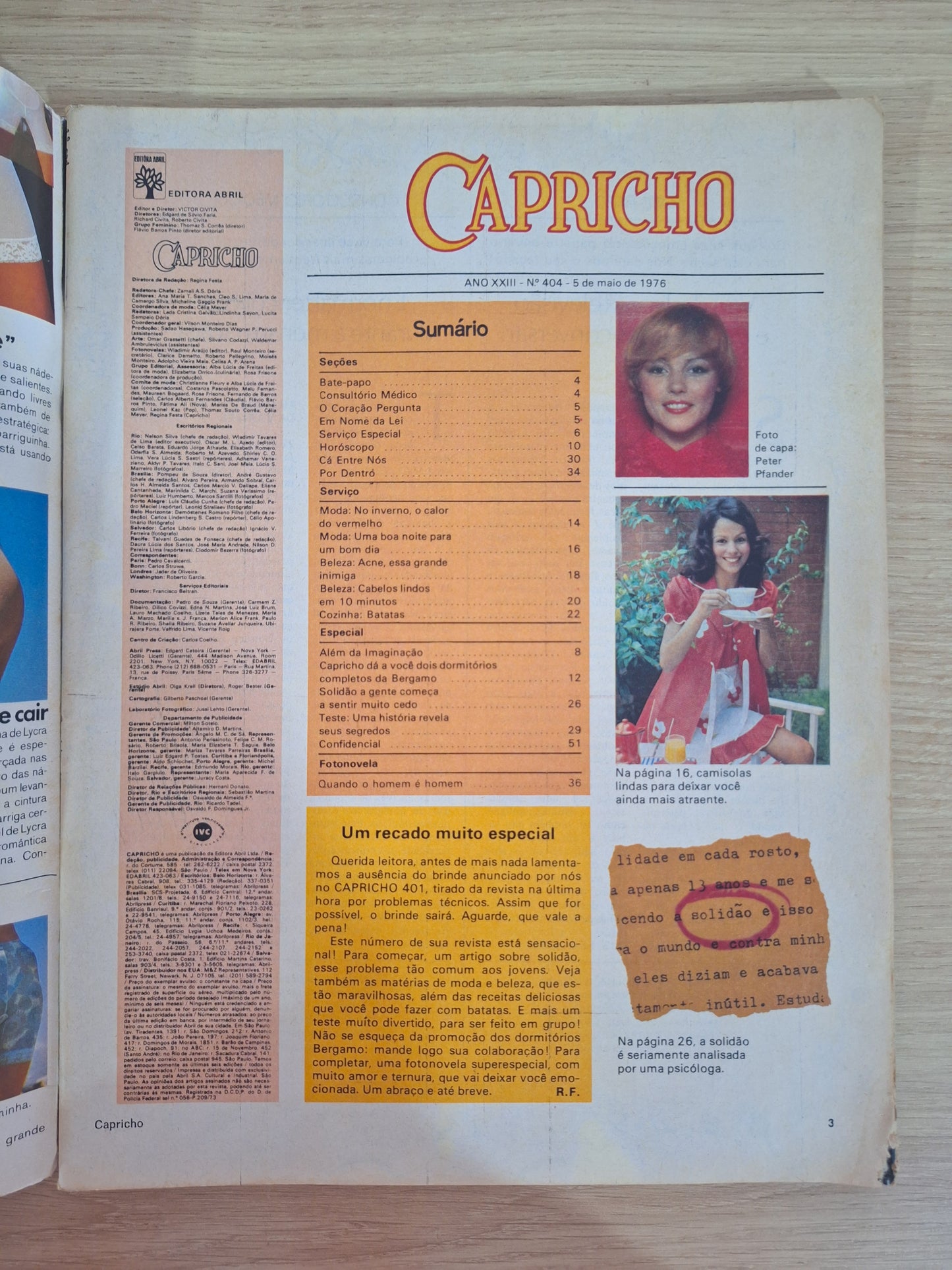 Revista Capricho 404 (1976)