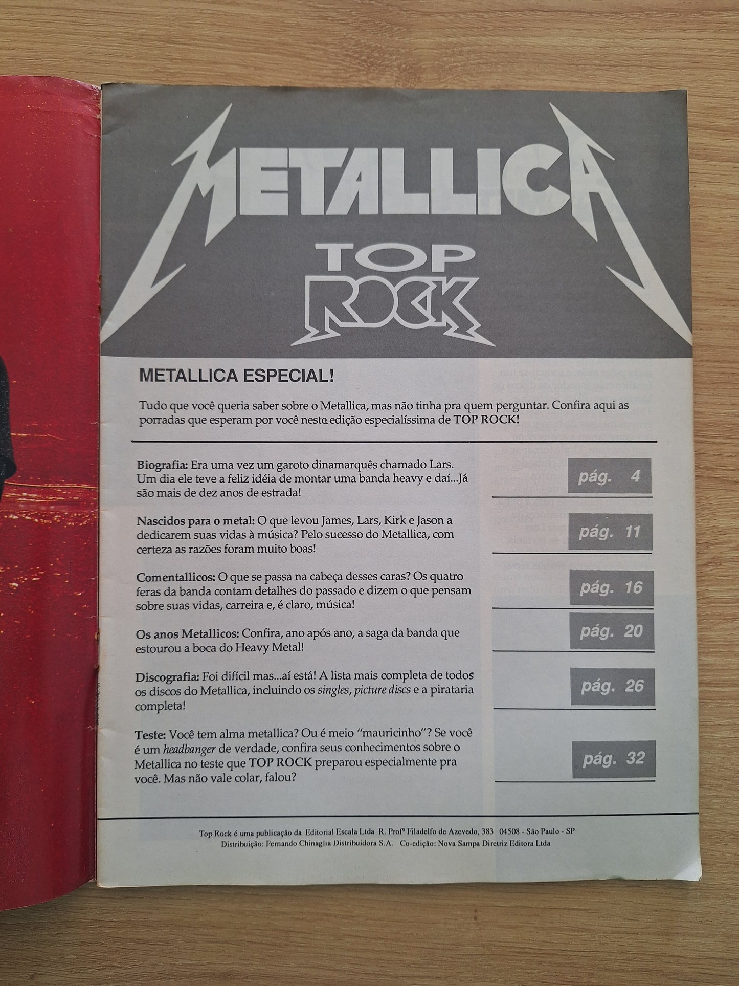 Revista Top Rock Metallica