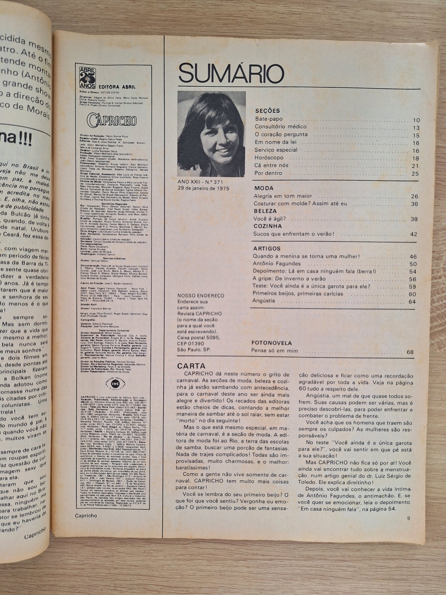 Revista Capricho 371 (1975)