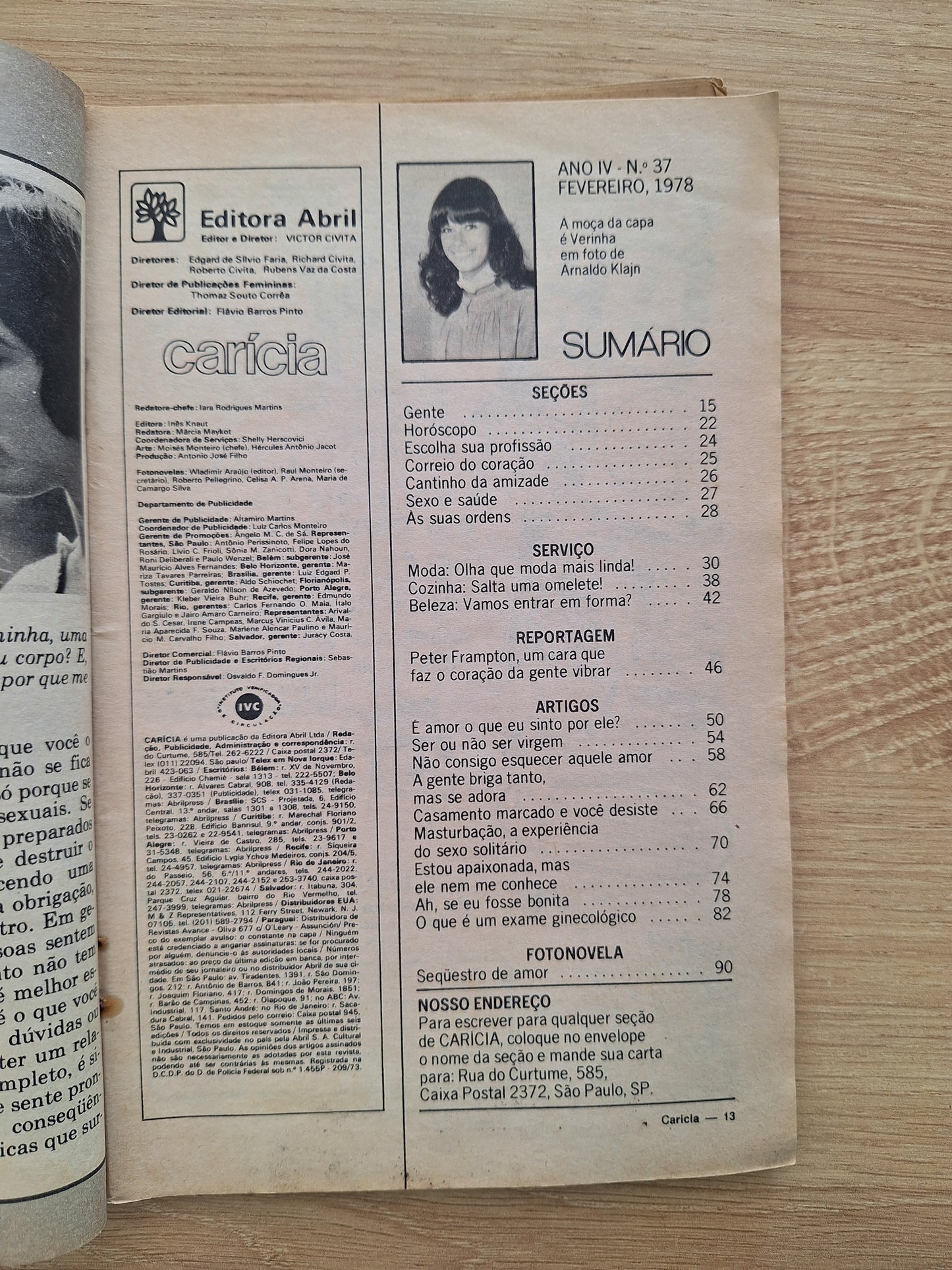 Revista Carícia Nº 37 (1978)