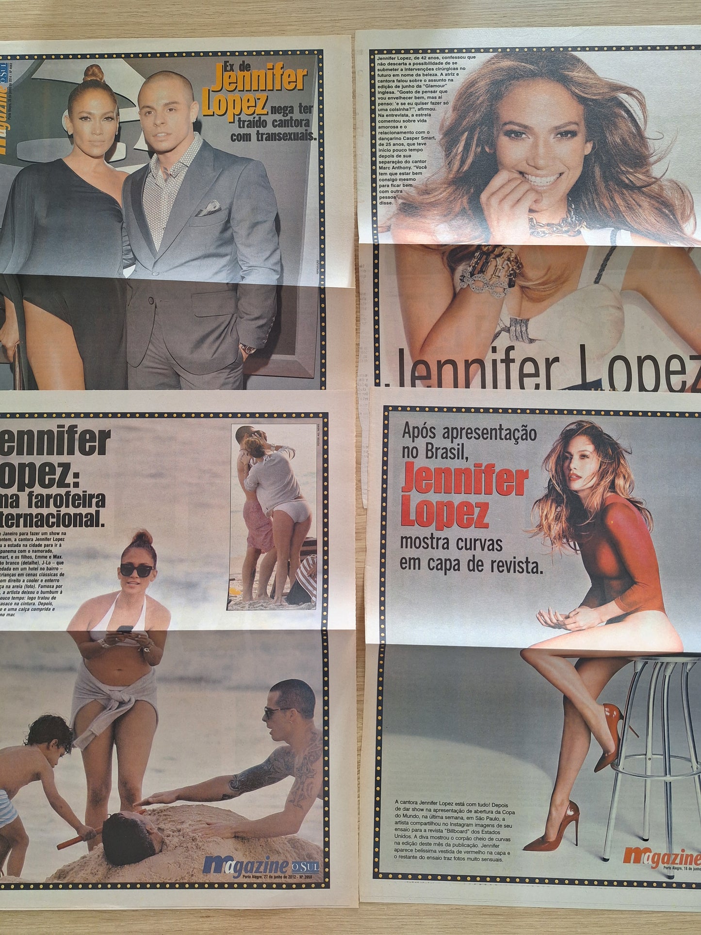 Jennifer Lopez - Combo de jornais