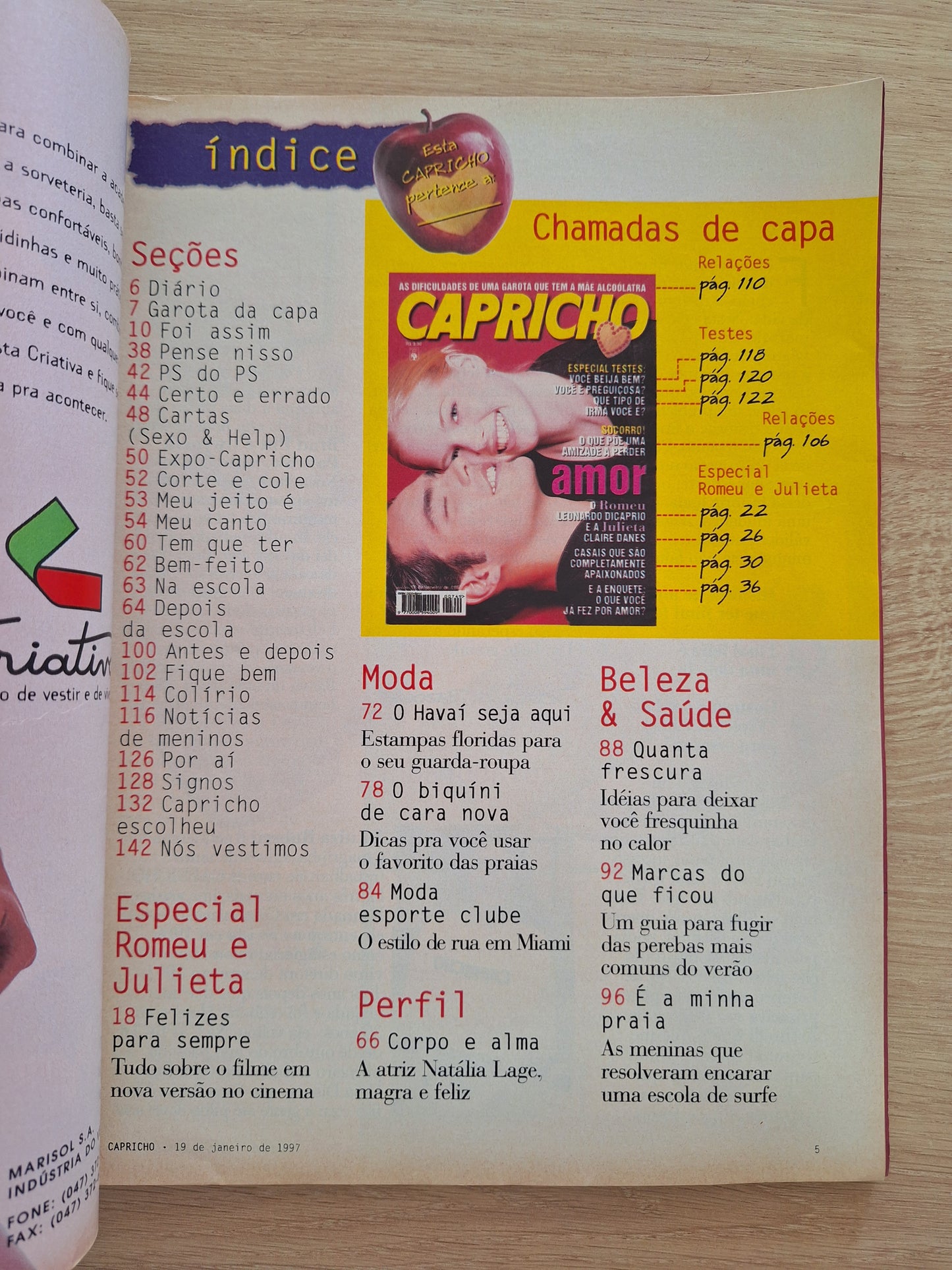 Revista Capricho 749 (1997)