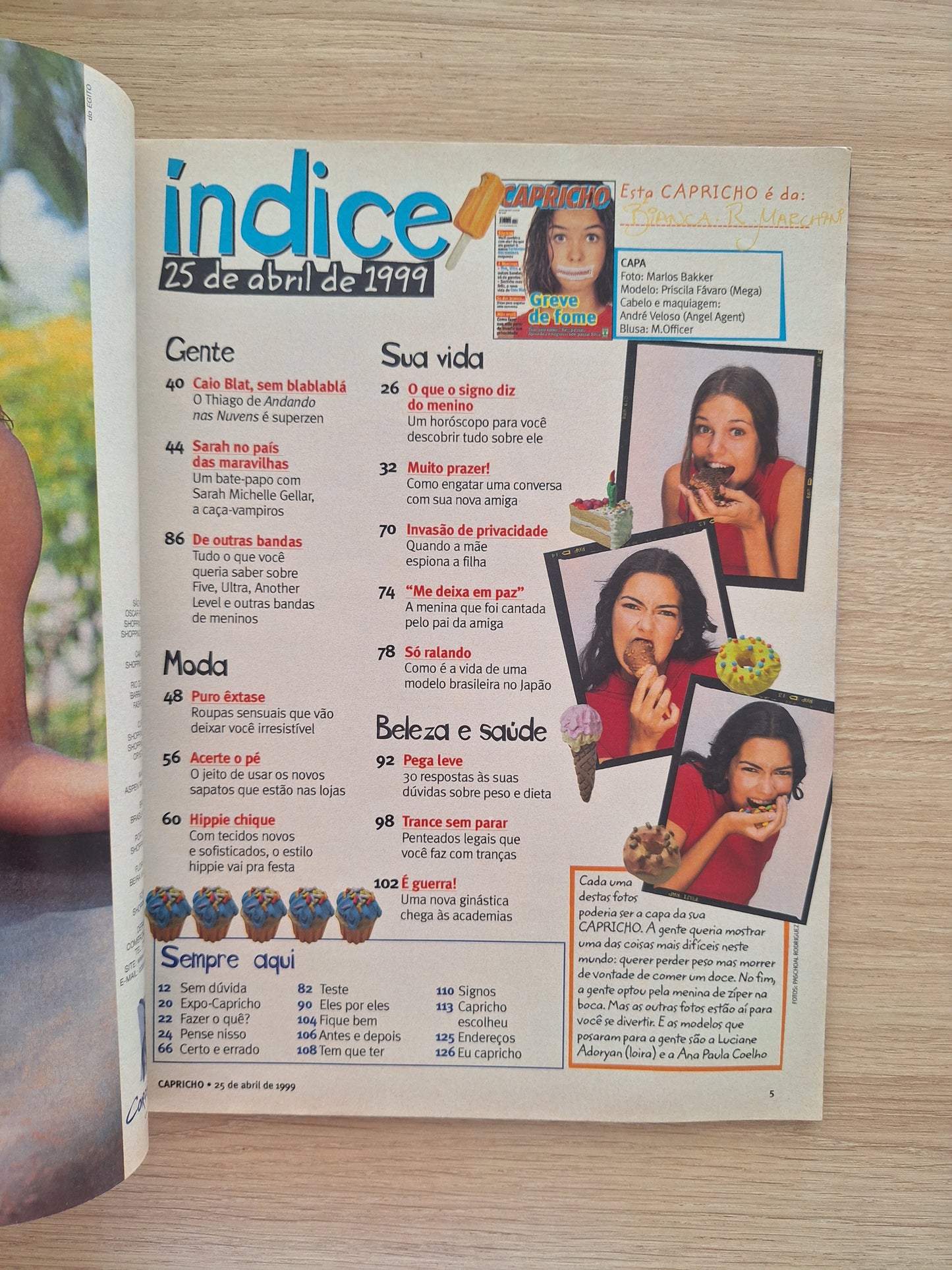 Revista Capricho 808 (1999)