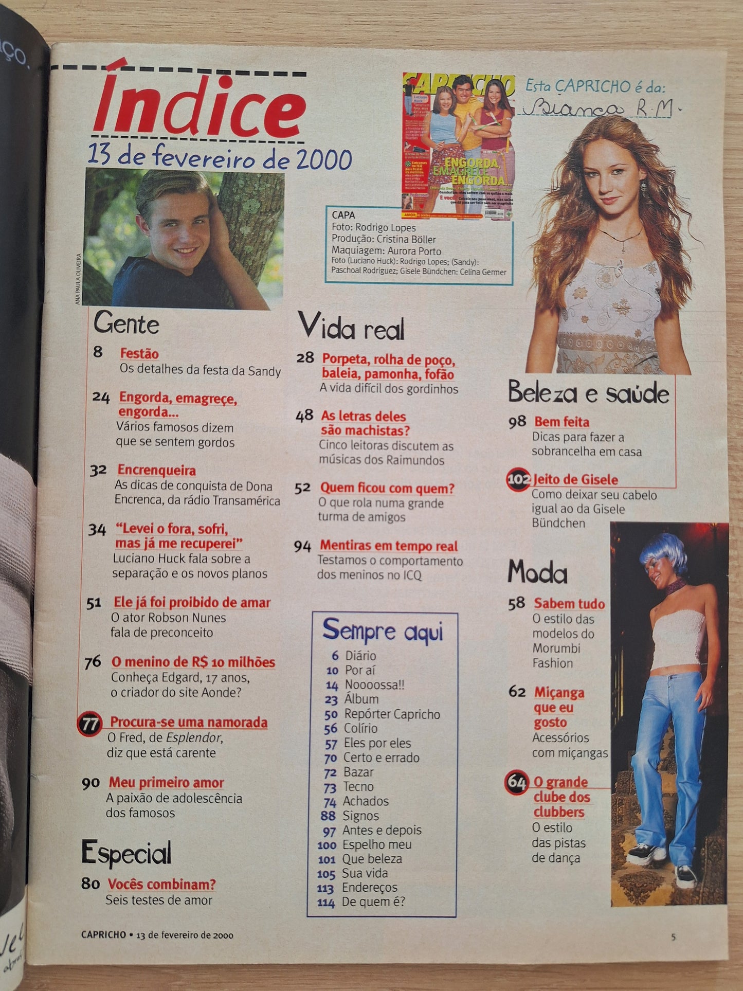 Revista Capricho 829 (2000)