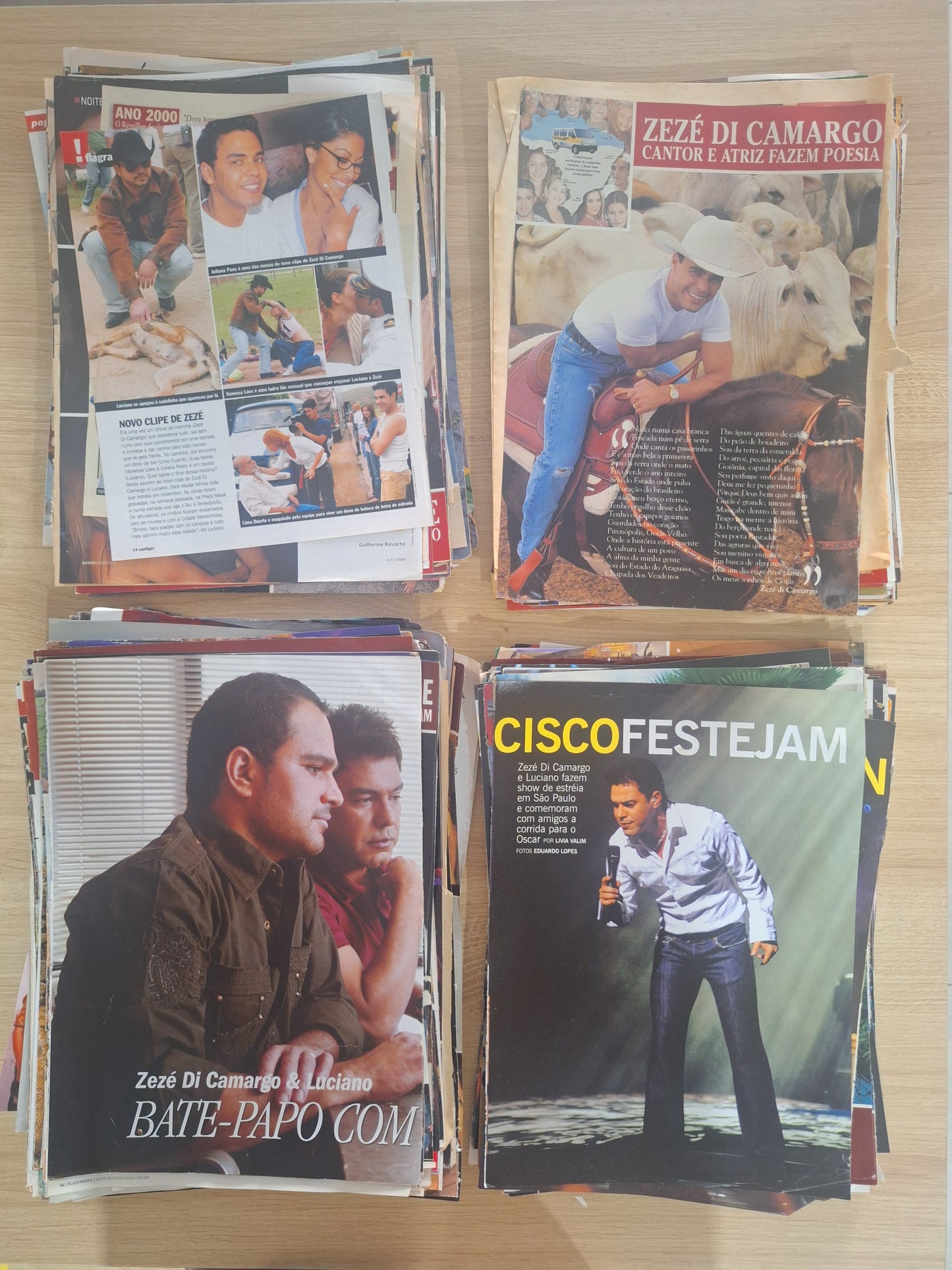 Zezé di Camargo e Luciano - Lote Material avulso