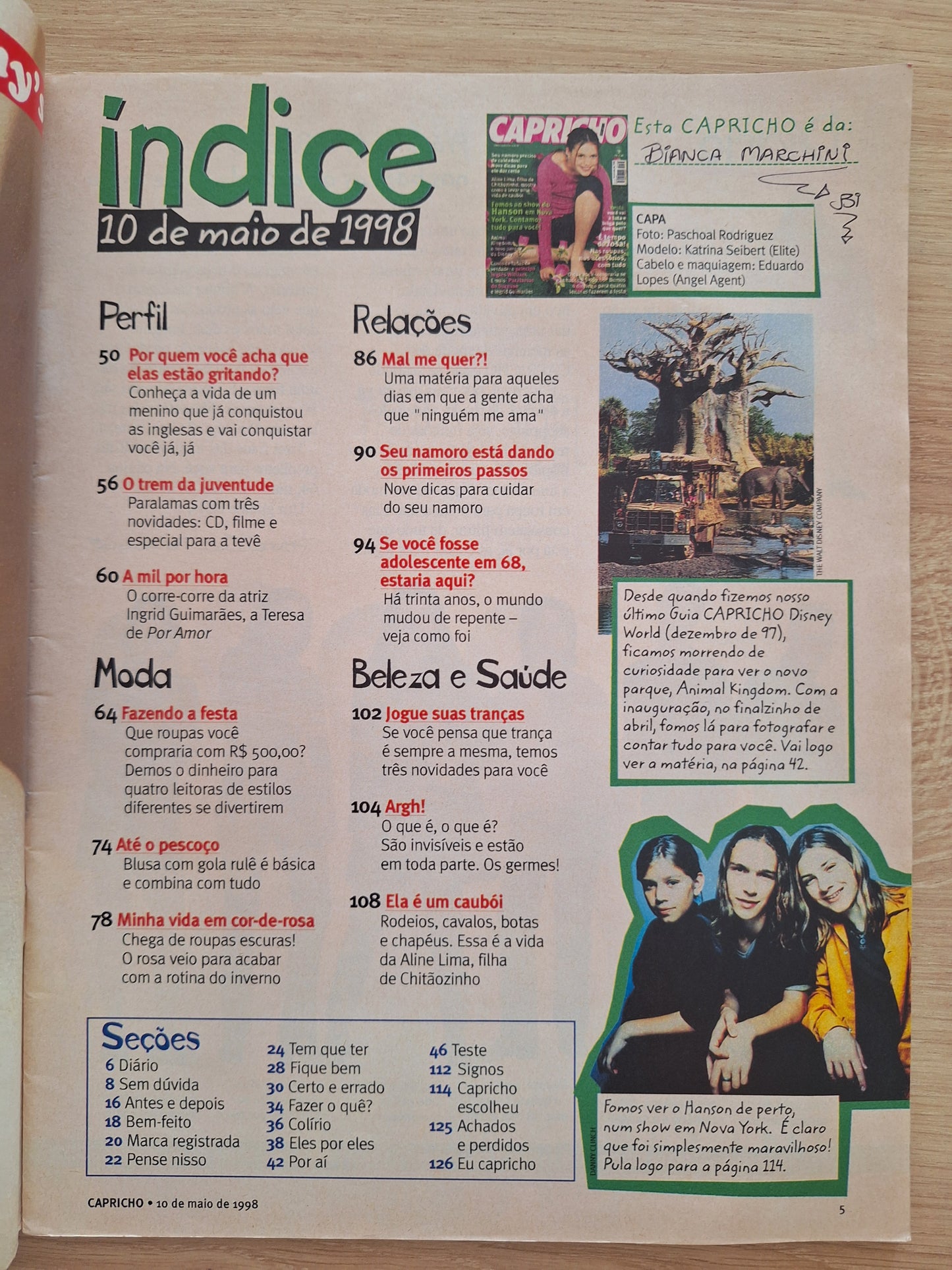 Revista Capricho 783 (1998)