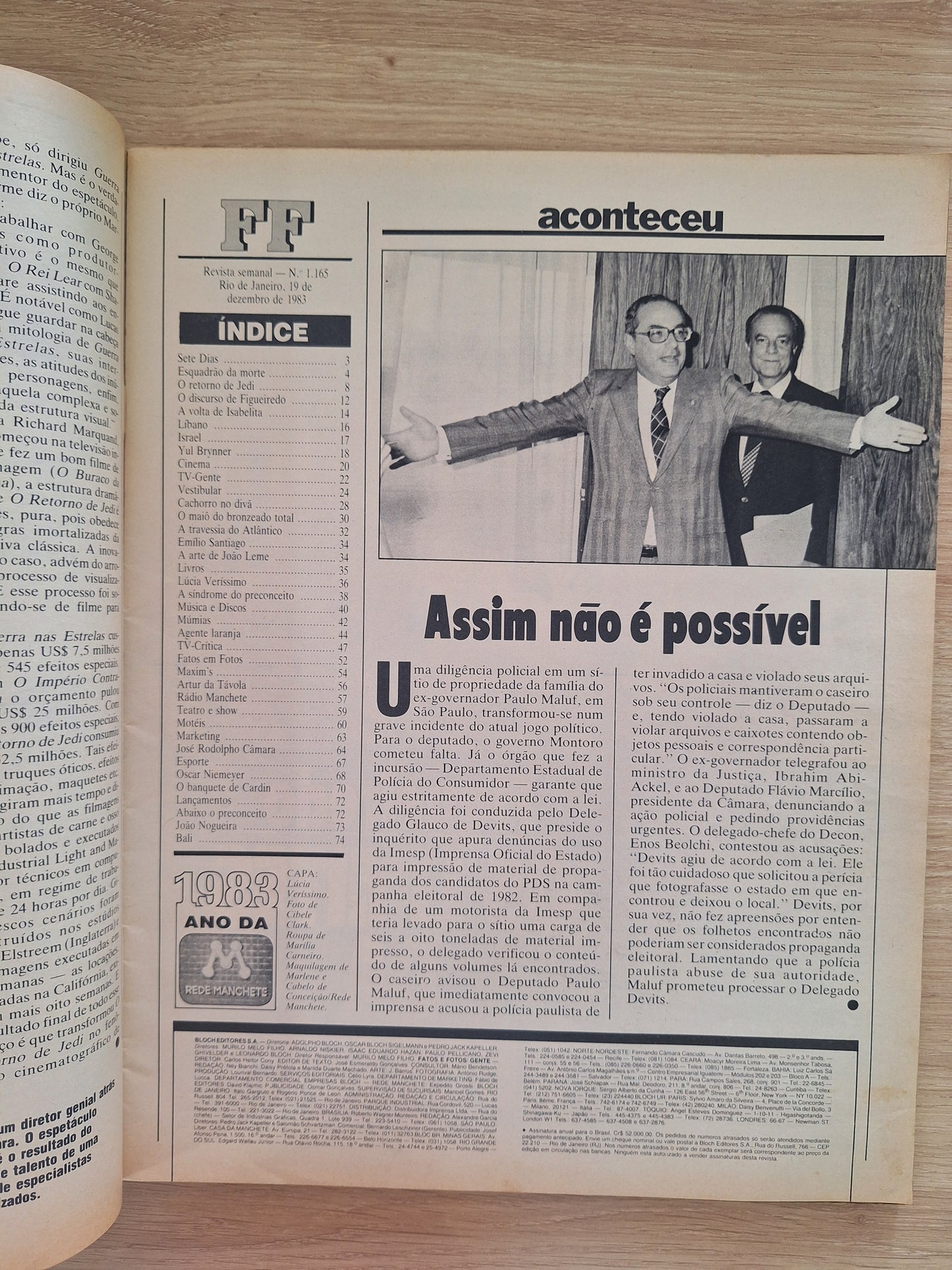 Revista Fatos e Fotos Nº 1165 (1983)
