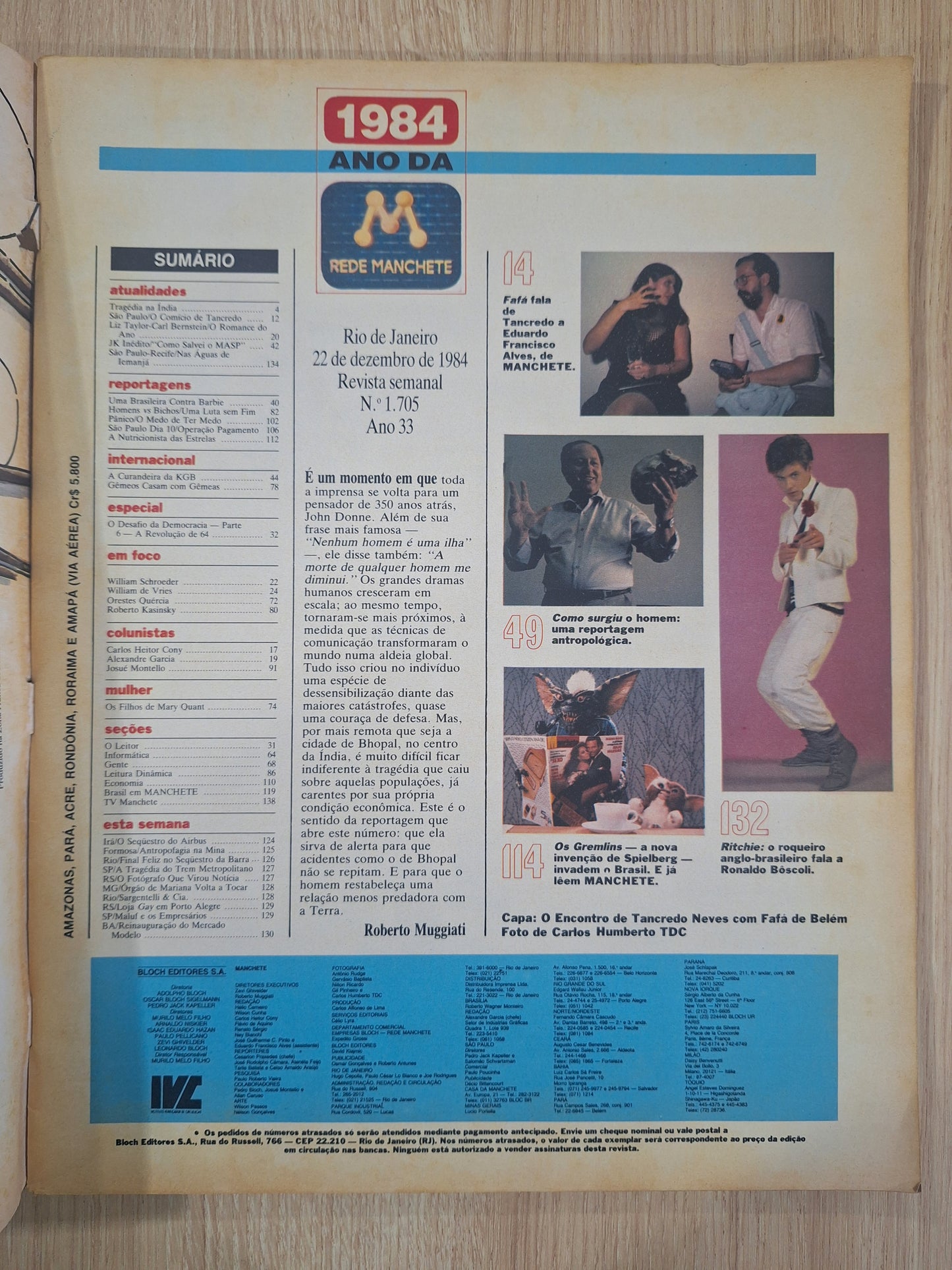 Revista Manchete 1705 (1984)