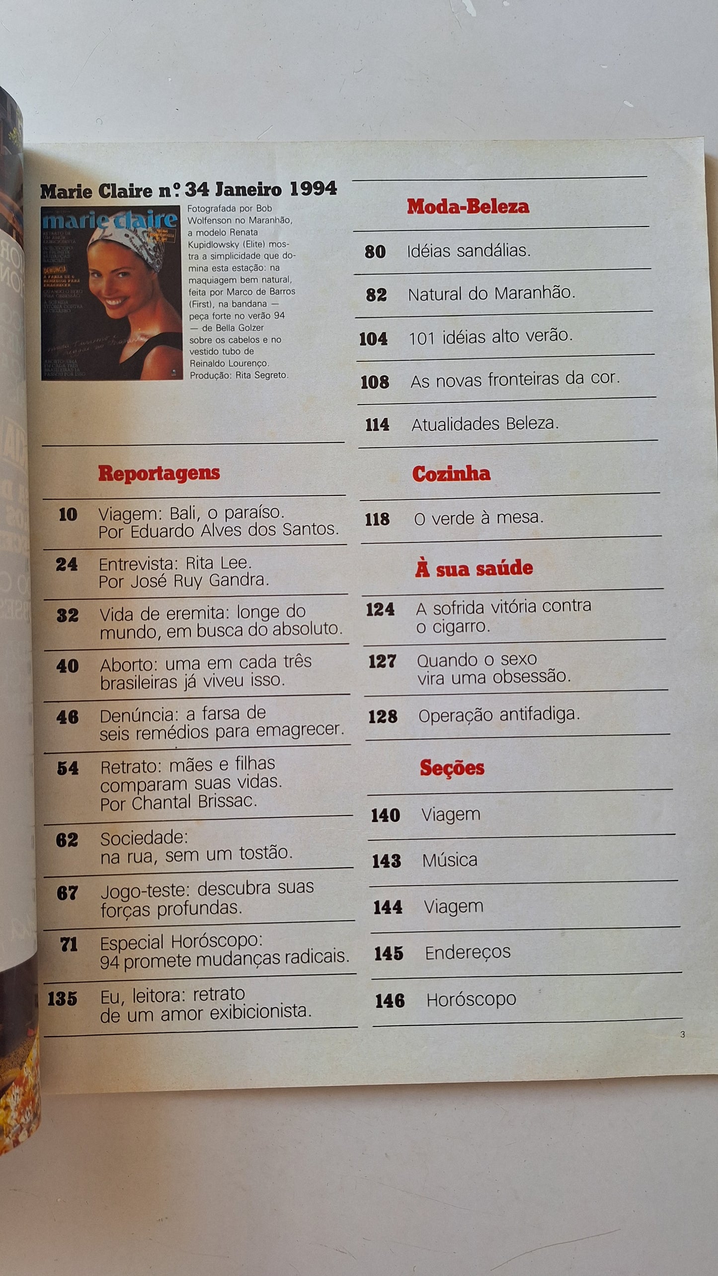 Revista Marie Claire N° 34 (1994)