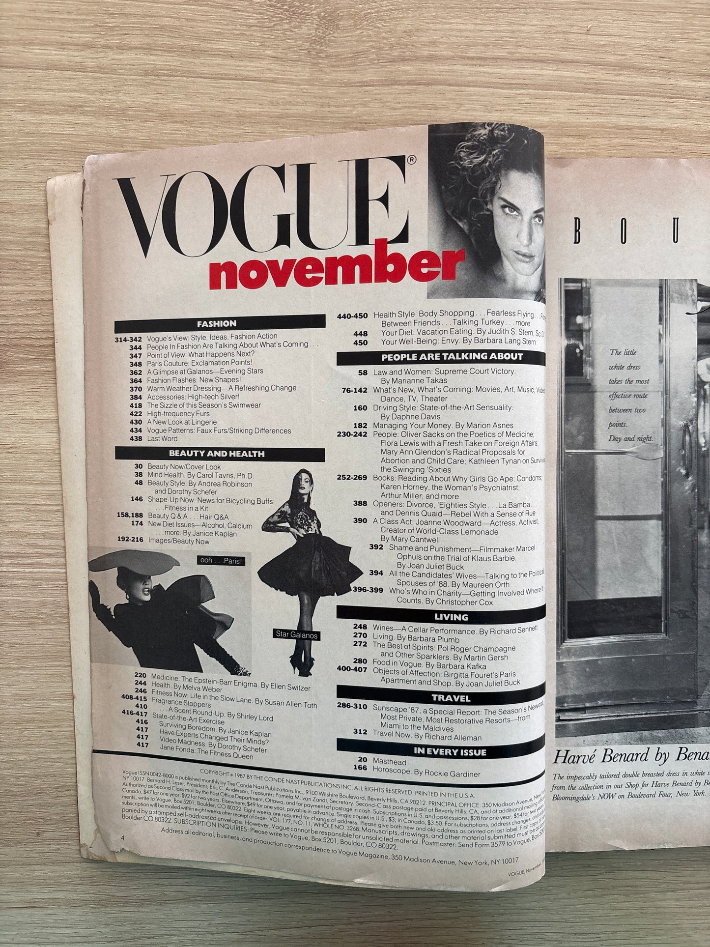 Vintage Vogue Magazine (1987)