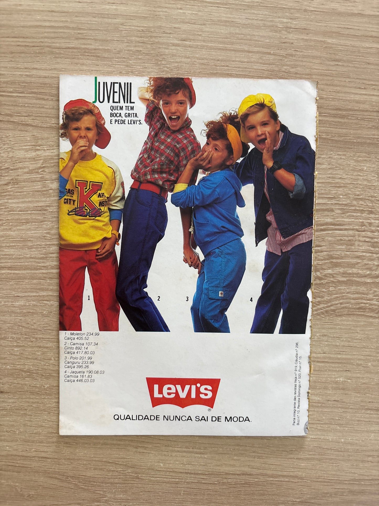 Catálogo Levi’s anos 80