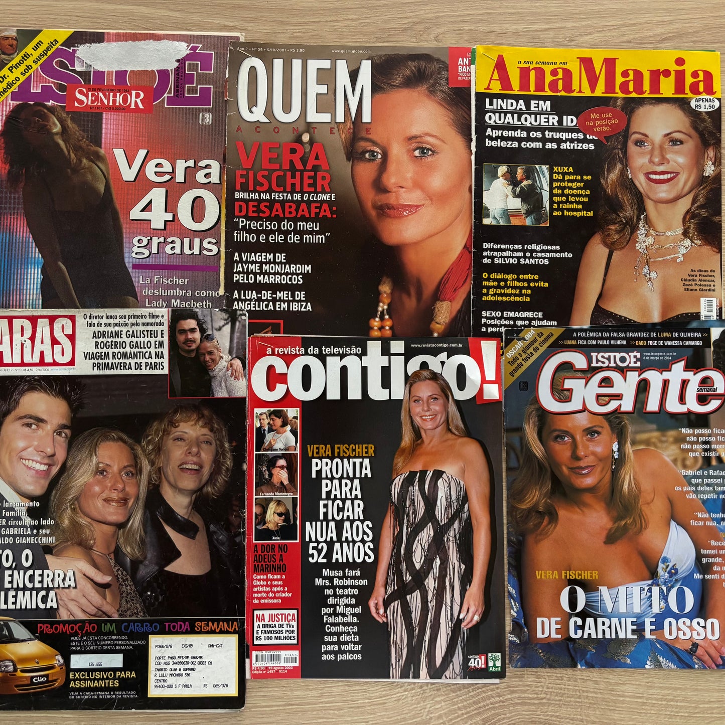 Vera Fischer - lote de revistas capa+reportagem