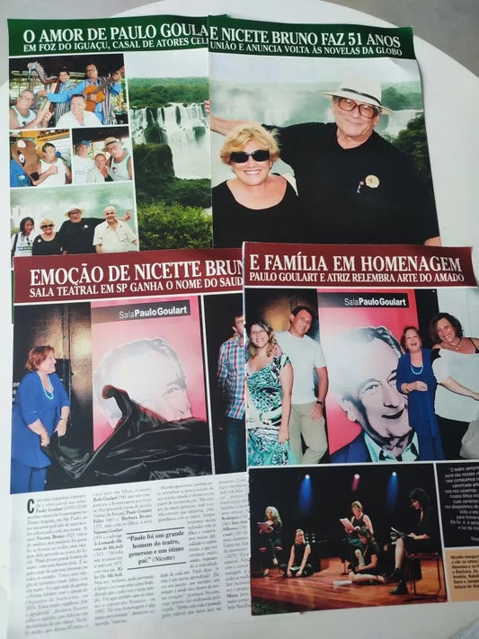 Materiais de Revista - Nicette Bruno e Paulo Goulart - Caras