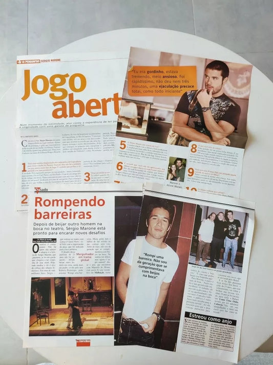 Materiais de Revista - Sérgio Marone - Caras, Contigo, Quem