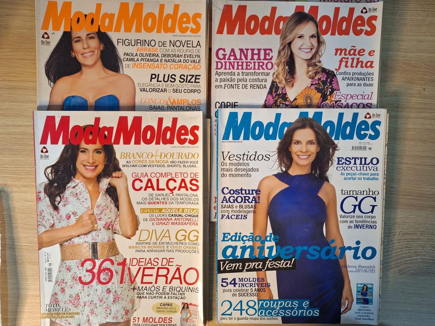 Revista Moda Moldes - Lote com 8 edições