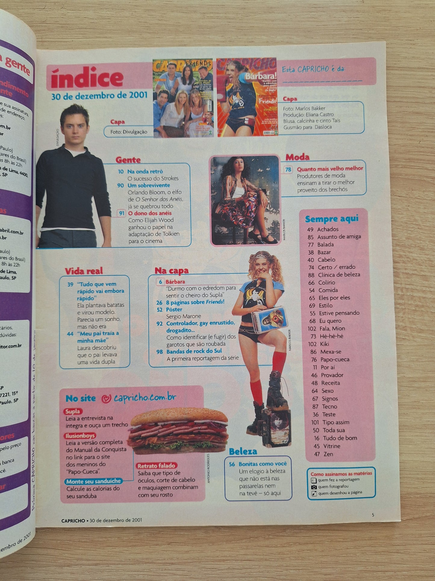Revista Capricho 878 (2001)