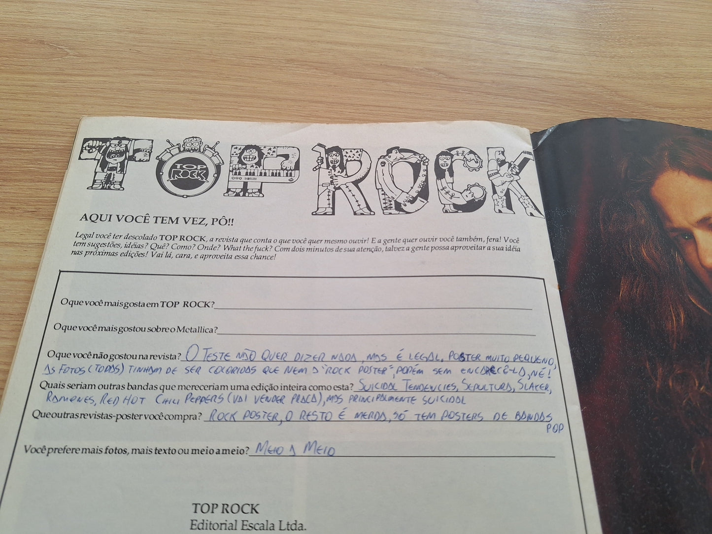 Revista Top Rock Metallica