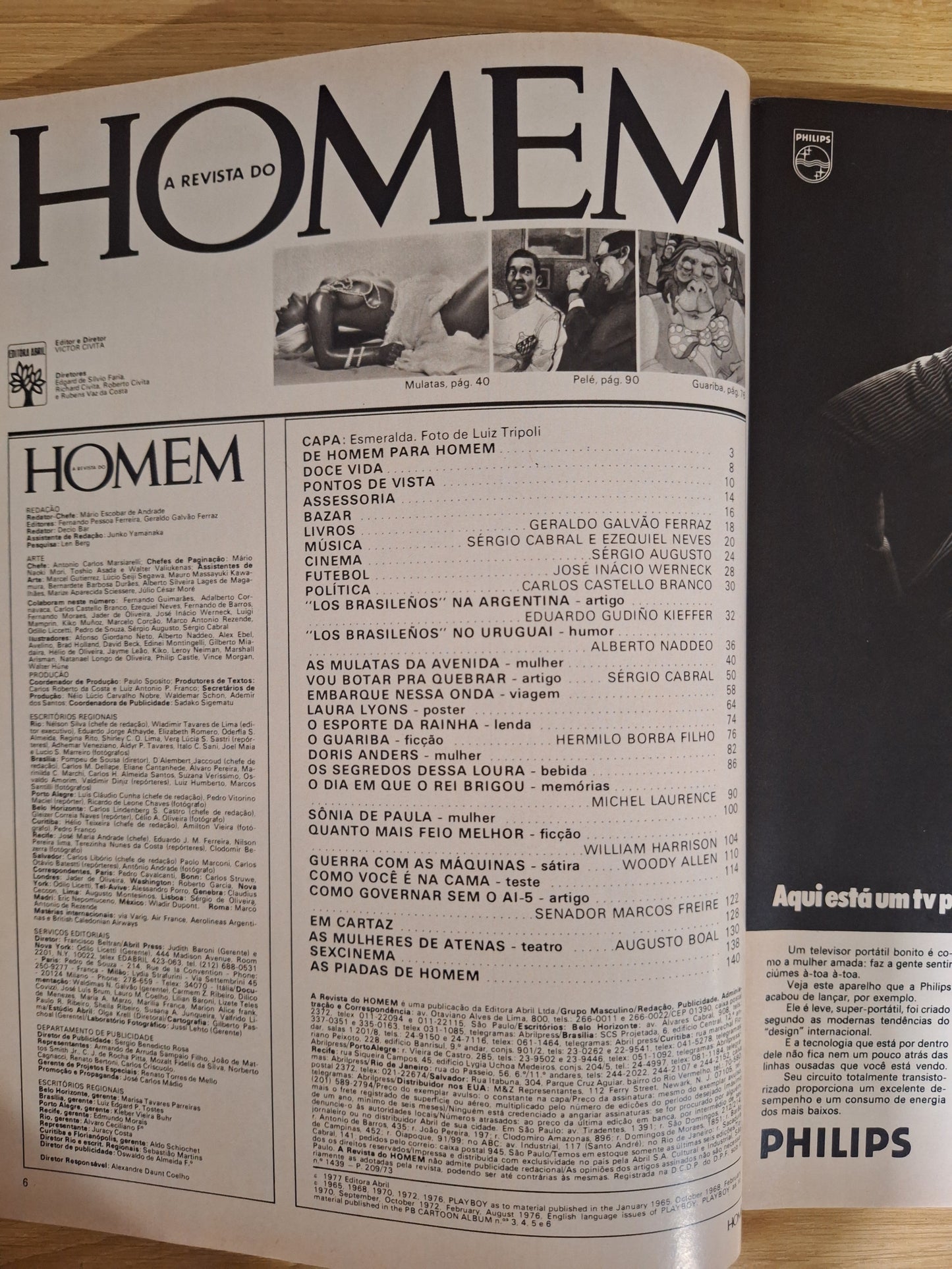 Revista Homem N°19 (1977) Mulatas Do Carnaval
