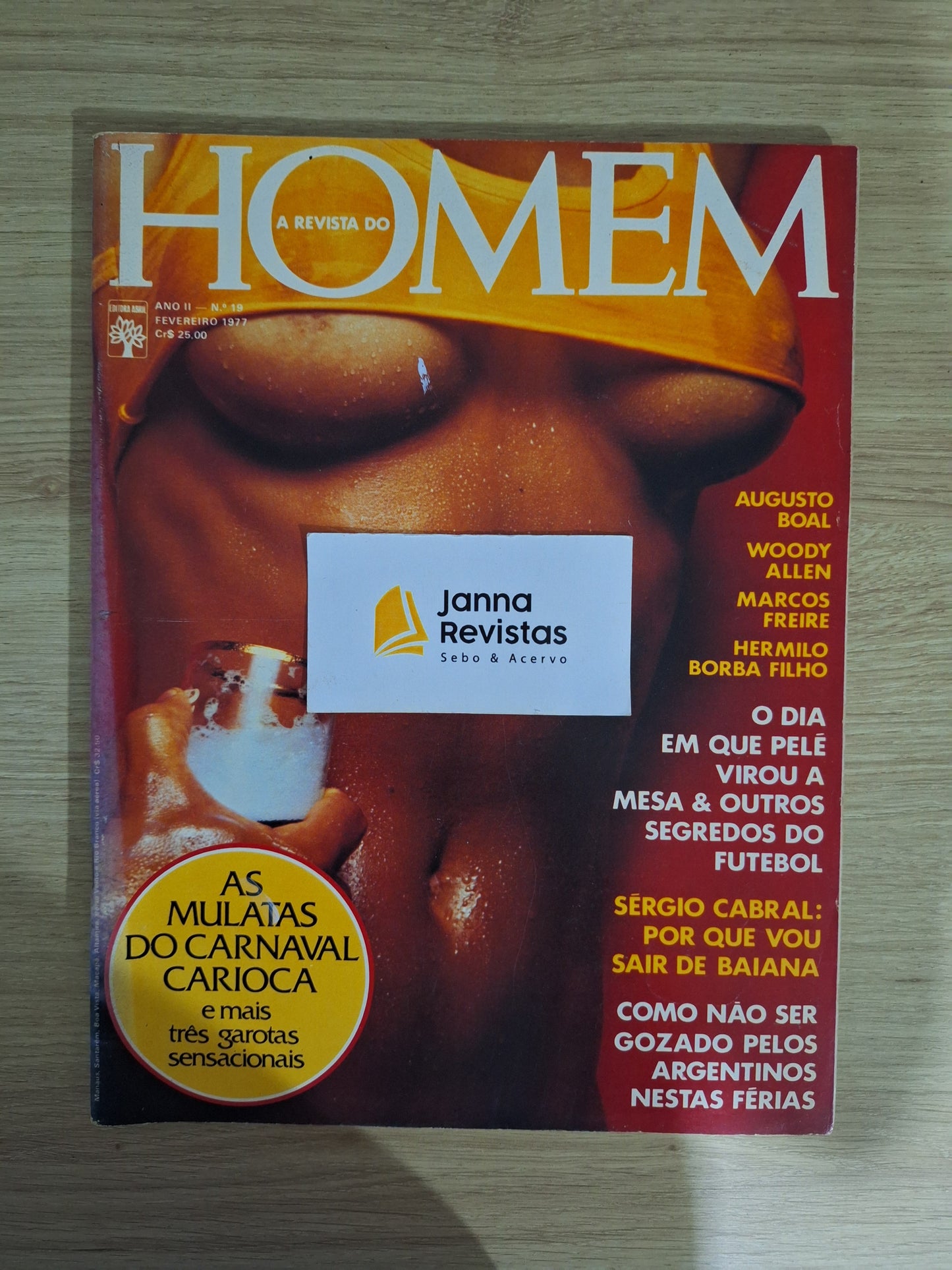 Revista Homem N°19 (1977) Mulatas Do Carnaval