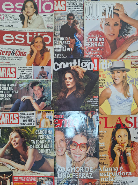 Carolina Ferraz - Combo Revista Capa+reportagem