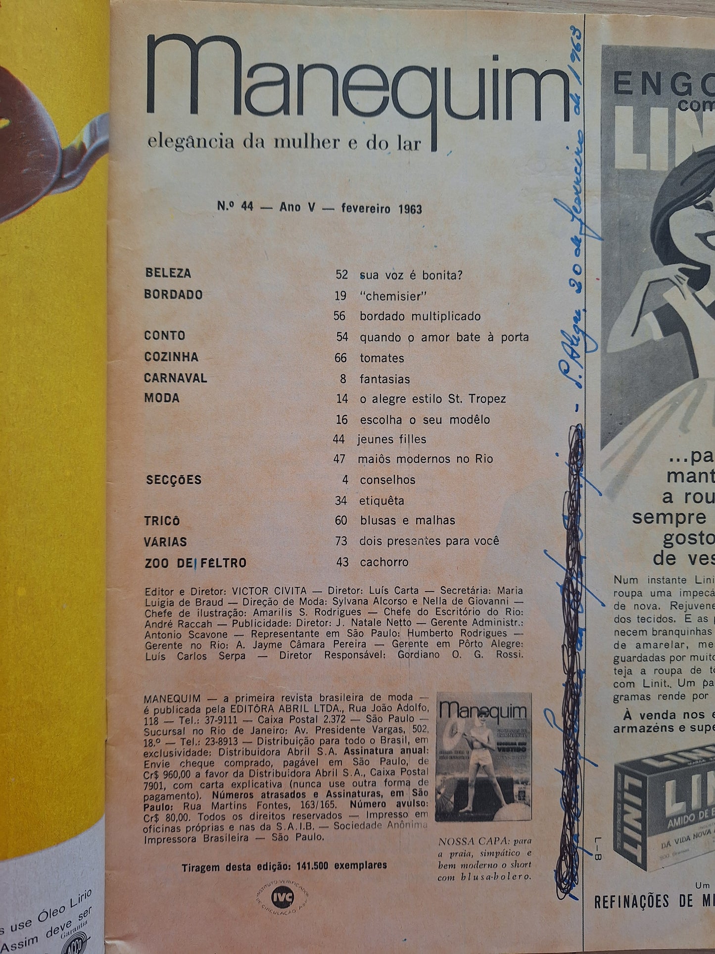 Revista Manequim 44 (1963)