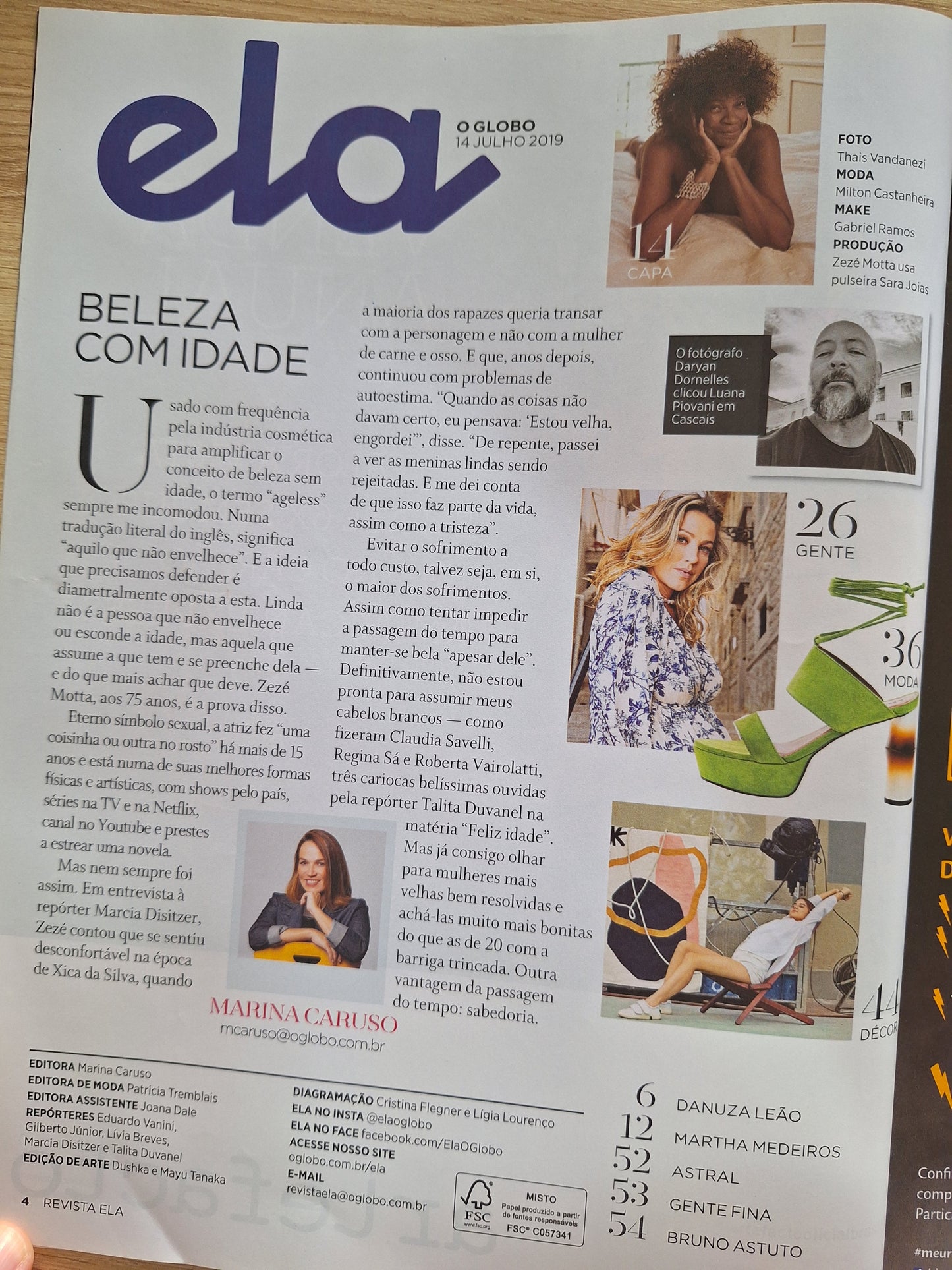 Revista Ela O Globo (2019) Zezé Motta