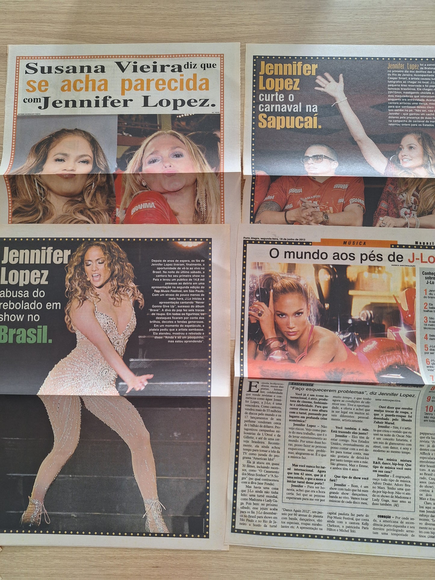 Jennifer Lopez - Combo de jornais