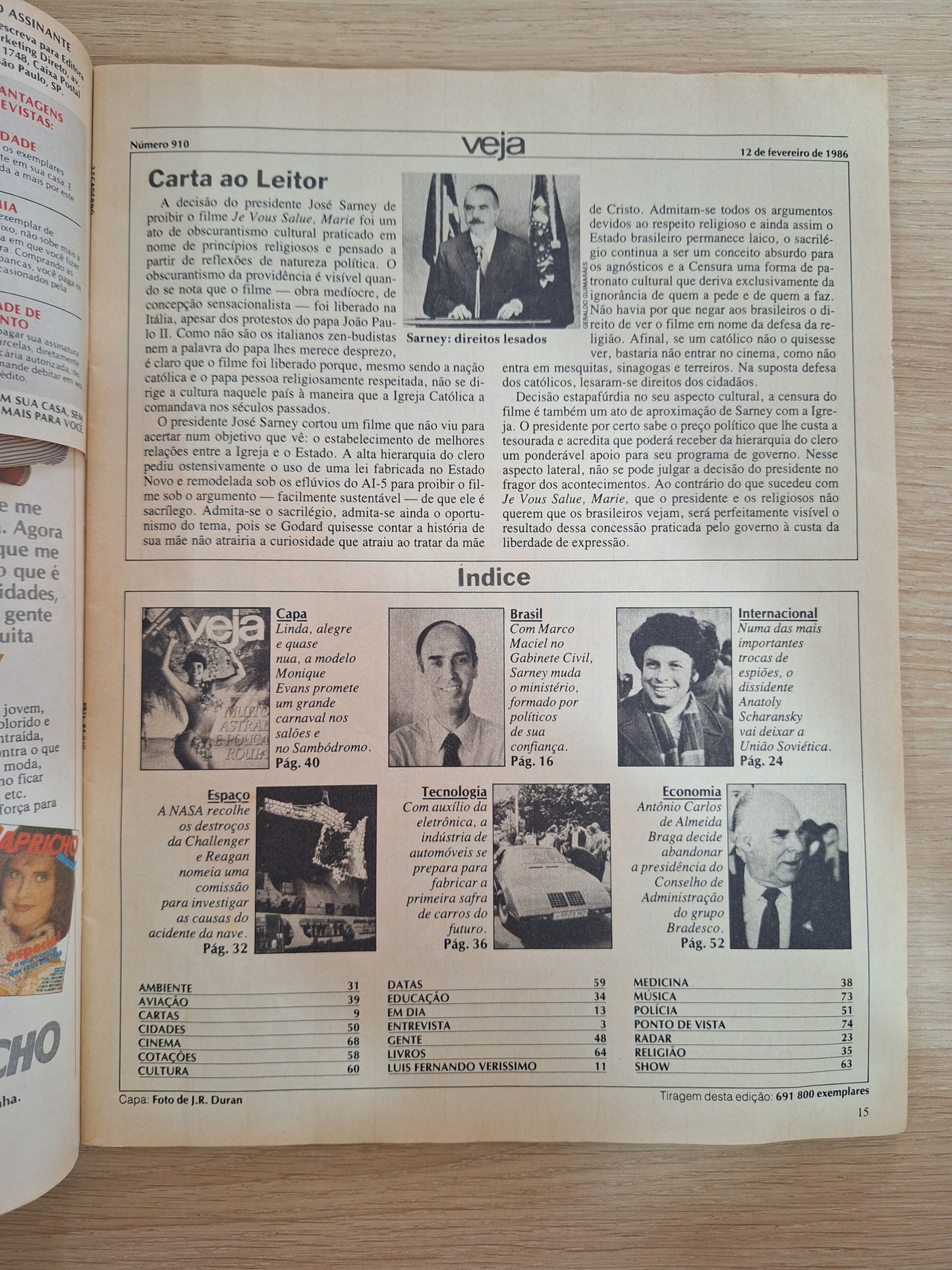 Revista Veja 910 (1986)
