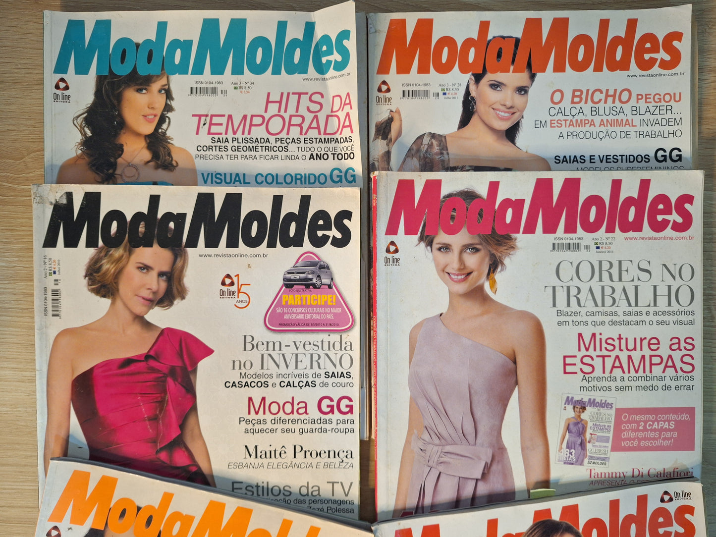 Revista Moda Moldes - Lote com 8 edições