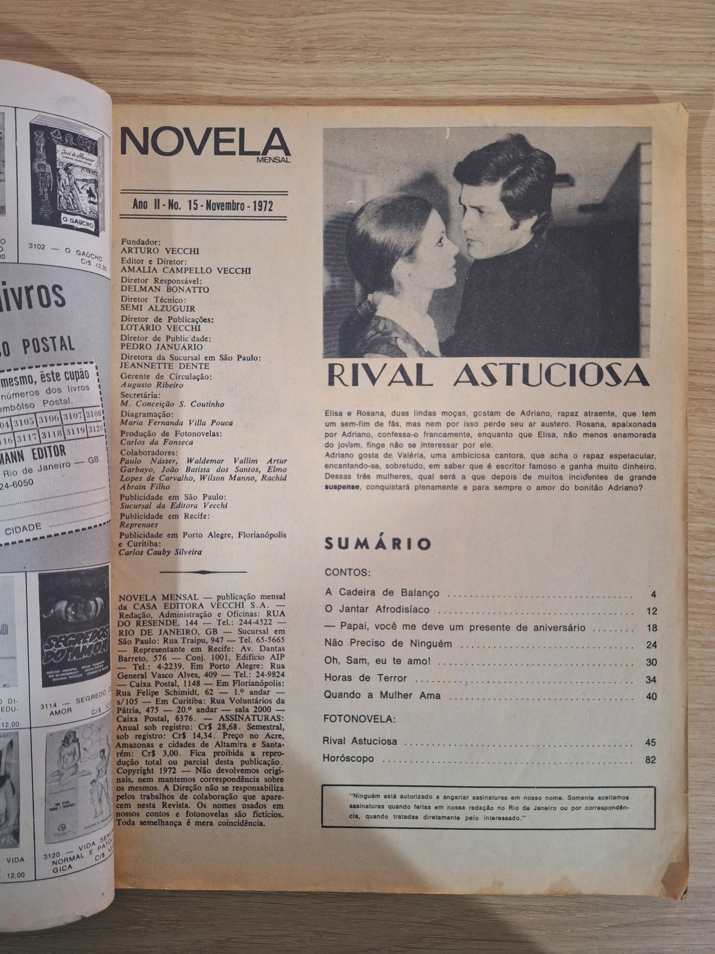 Revista Novela Mensal Nº 15 (1972)