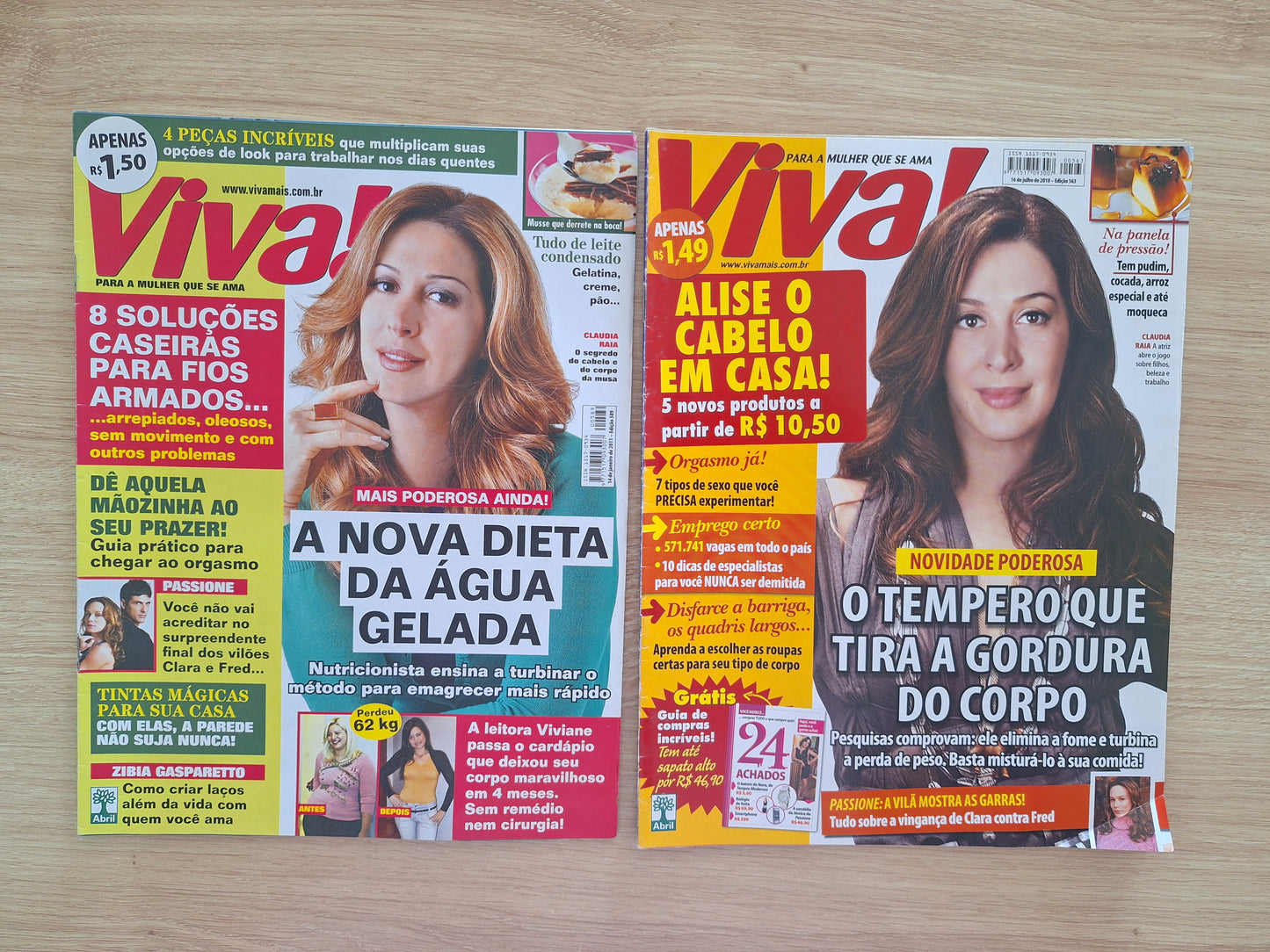 Kit Revista Viva Mais - Claudia Raia