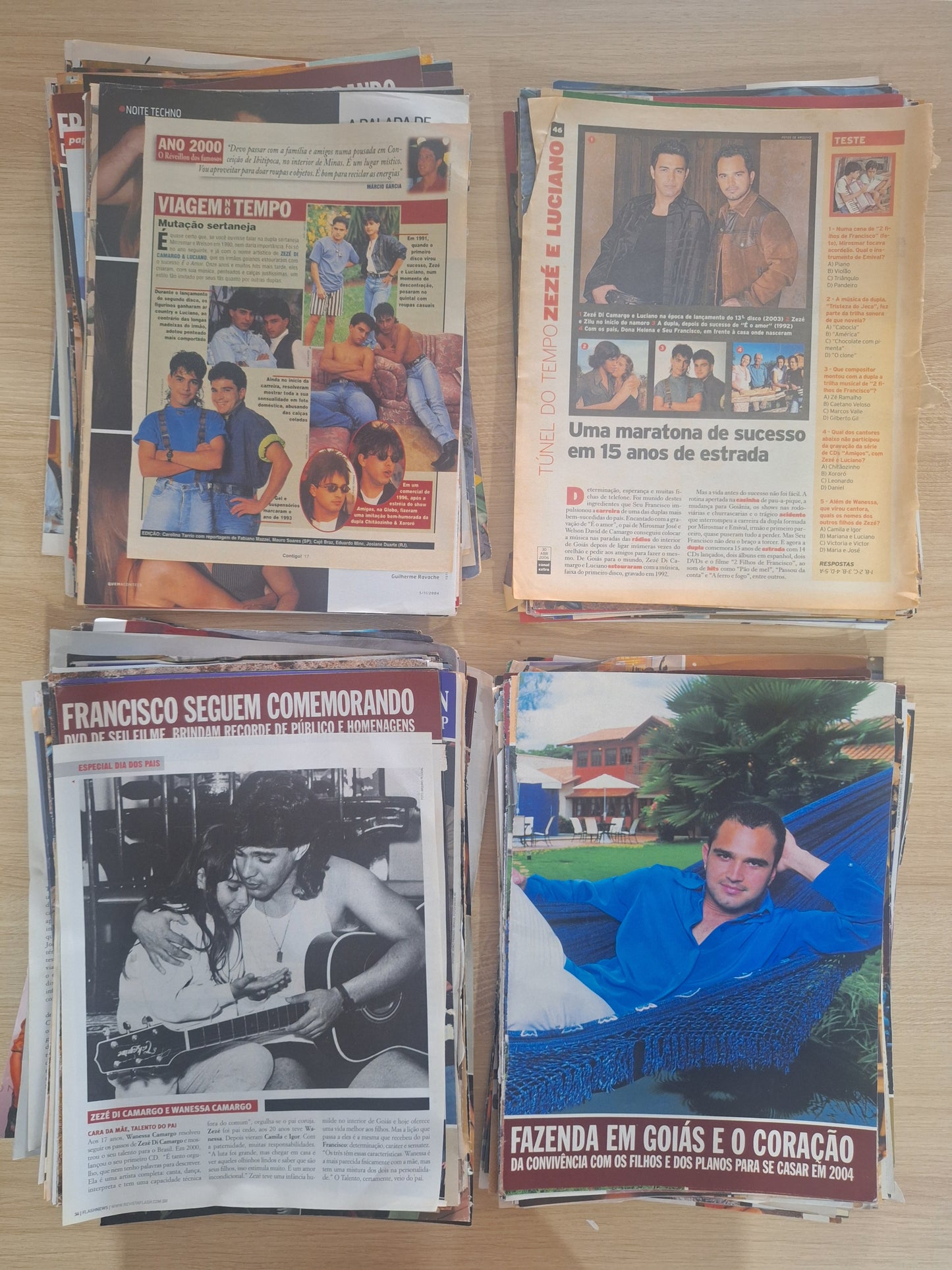 Zezé di Camargo e Luciano - Lote Material avulso