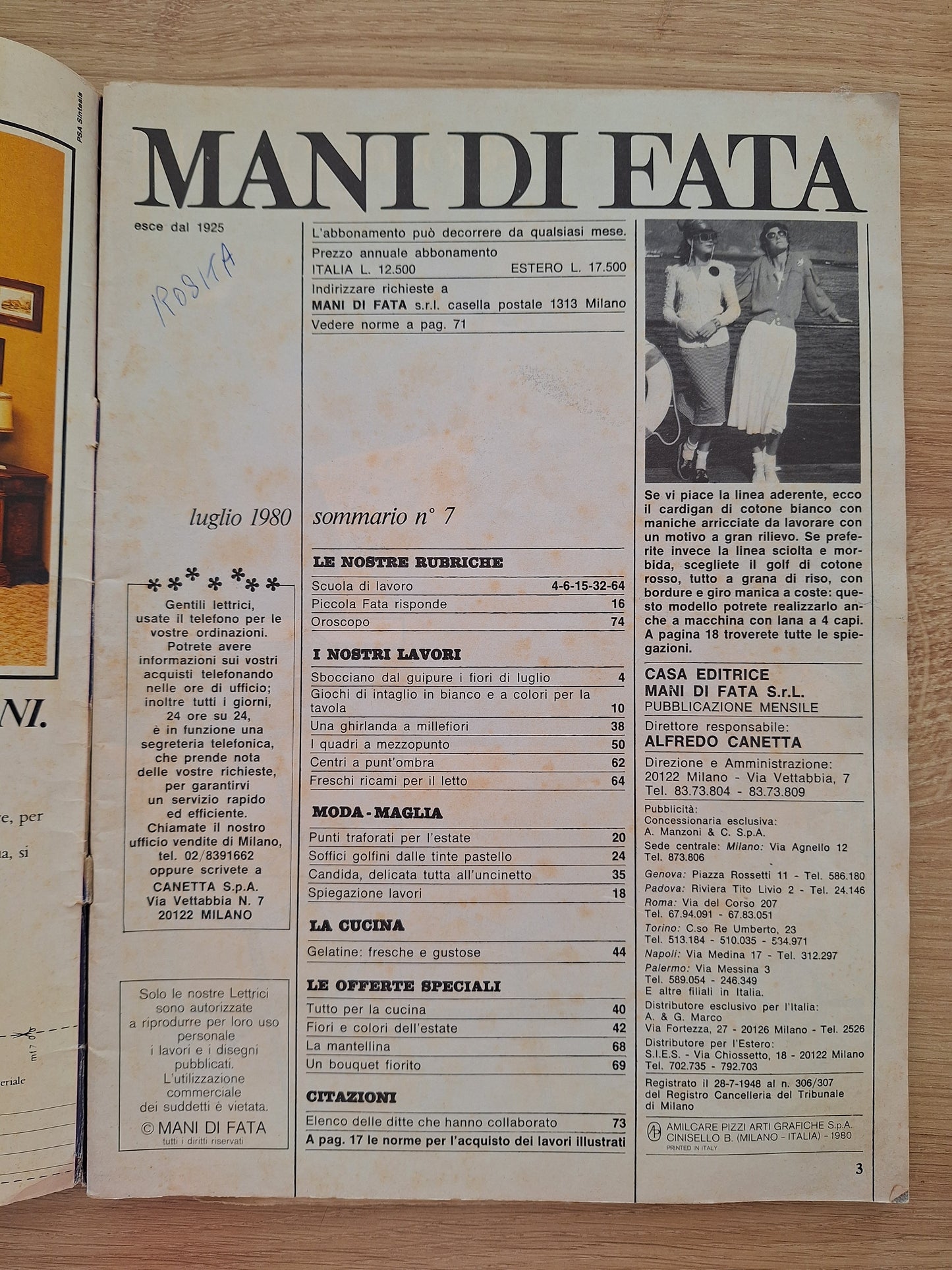 Revista Mani  Di Fata (1980)